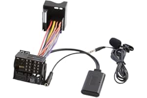 KACEPAR Bluetooth Compatible Audio AUX Adapter with Microphone Compatible with BMW Z4 (E85/E86), X3(E83), Compatible with Min