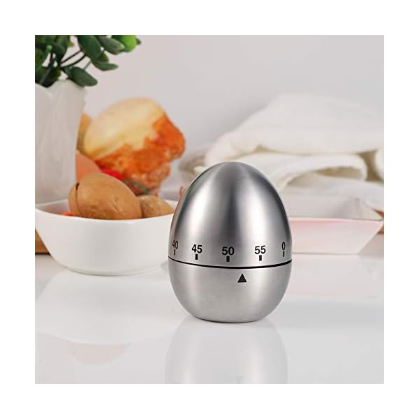 RosewineC-Kitchen-Timer-ManualShaped-Mechanical-Rotating-Alarm-with-60-Minutes-for-CookingEgg RosewineC Kitchen Timer Manual,Shaped Mechanical Rotating Alarm with 60 Minutes for Cooking(Egg)
