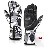 krosa -20℉ Winter Gloves for Men Women & Kids Made with 3M Insulation, 5-Layer Waterproof Snow Ski Gloves, 10 Touchscreen Finger Cold Weather Gloves