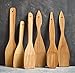 ECOSALL 6 Wooden Spoons for Cooking – Made in Ukraine 100% Natural Healthy Nonstick Wooden Spatula Spoons - Premium Solid Wood Cooking Utensils Set - Strong, Durable Eco Hardwood Beechwood Spoons Set