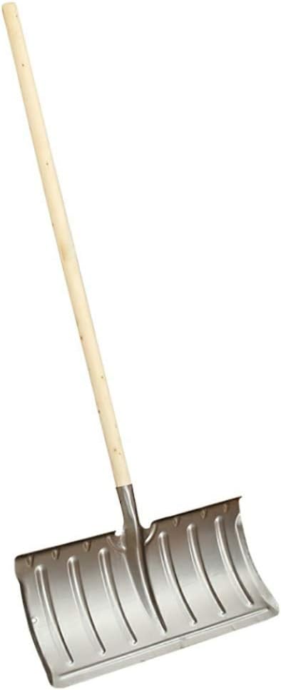 Vobajf Snow Shovels Snow Shovel For Camping And Other Outdoor Activities Steel With Hardwood Handle Rolling Snow Pusher (Color : Black, Size : 120cm)
