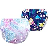 Amazon Luxja 赤ちゃん水着 ２点セット サイズ調節可能 再利用可能 0 3歳 人魚 うろこ 水着 服 ファッション小物 通販