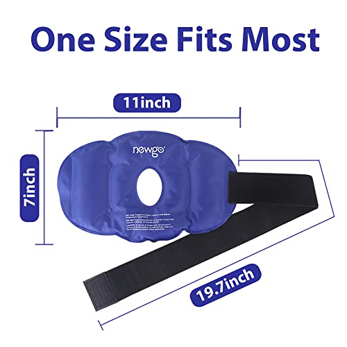 NEWGO Knee Ice Pack Wrap for Sports Injury, Reusable Gel Ice Pack for Knee | Hot & Cold Compress for Post Knee Surgery, Knee Joint Pain, Arthritis, Swelling, Meniscus Tear, ACL