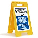 SmartSign 25 x 12 inch “Enter Pool At Your Own