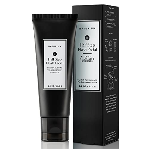 Naturium Half Step Flash Facial Mask, Glycolic & Vegan Lactic Acids