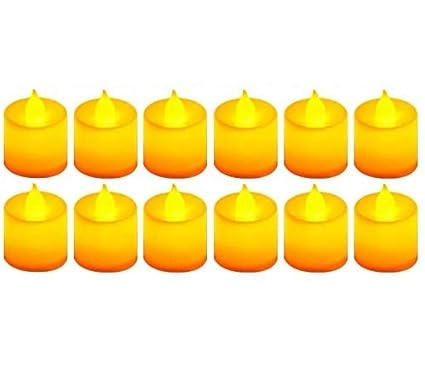 KERWA Made in India (Pack of 12) LED Candle || Candle Light || Wall Lighting Decoration || Diwali Decoration Light || Tealight Diya Decorative Lights for Home