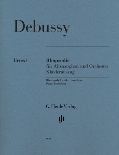Rhapsody for Alto Saxophone and Orchestra - with the original saxophone part, as well as an additional one - alto saxophone, piano - piano reduction with solo parts - (HN 989)