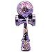 Full Black With Purple & Gold Metallic Kendama And Extra String