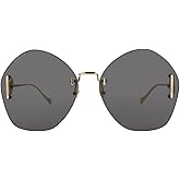 Gucci Round-Frame Metal Sunglasses