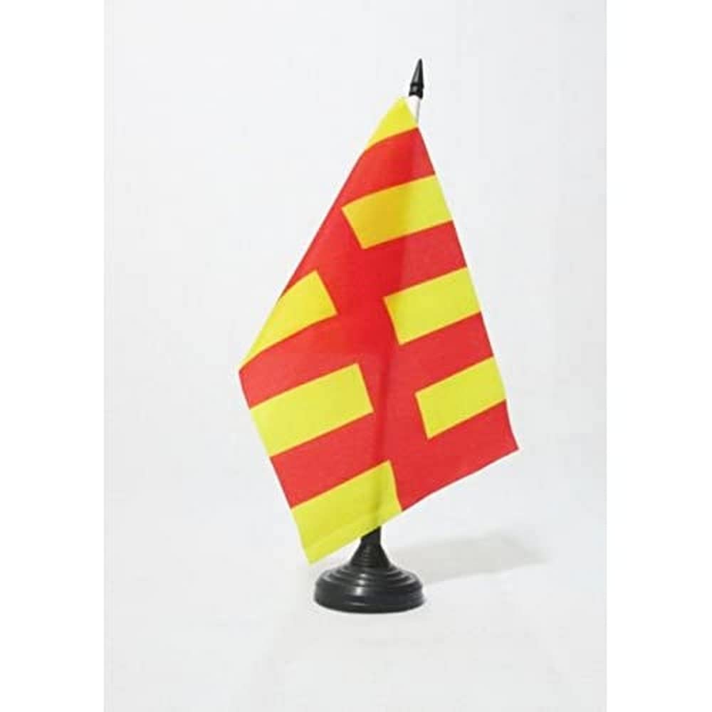 AZ FLAG Northumberland county Table Flag 5'' x 8'' - Northumberland county Office Decoration 100% Polyester 21 x 14 cm - Mini Desk Flag with Pole and Black Plastic Base