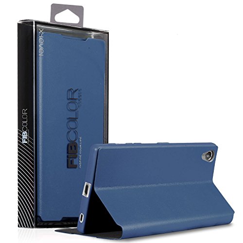 Capa Flip X-LEVEL para Xperia XA (5.0 Pol), X-Level Fib II [Couro PU][Fina][Suporte TPU], Sony Xperia XA - 5" (G3115) - Azul