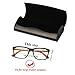 Ezeso Aluminum Slim Frosted Eyeglasses Case for Large Frames (Black)