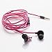 iKross In Ear 3.5mm Noise Isolation Stereo Earbuds with Microphone Hot Pink for Samsung Galaxy S4, Note 2 N7100, Galaxy Tab 3, Tab 2, Blackberry, iPhone, Smartphone, Cell Phone, MP3 Player and Tablet