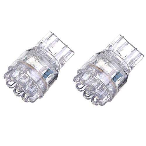 TOOGOO(R) 2X White T20 7443 7440 9 LEDS Brake Turn Signal Rear Lights Bulbs Lamps DC 12V