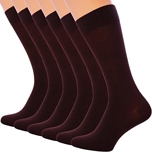 Mens Cotton Dress Socks Solid Colors Comfortable Formal Business Casual Classic Trouser Sox for Men