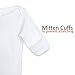 Newborn Long Sleeve T-Shirts (4-Pack) White Cotton Undershirts Bodysuit | Comfort Essentials | Girls & Boys Mitten Cuffs | 0-3 Months