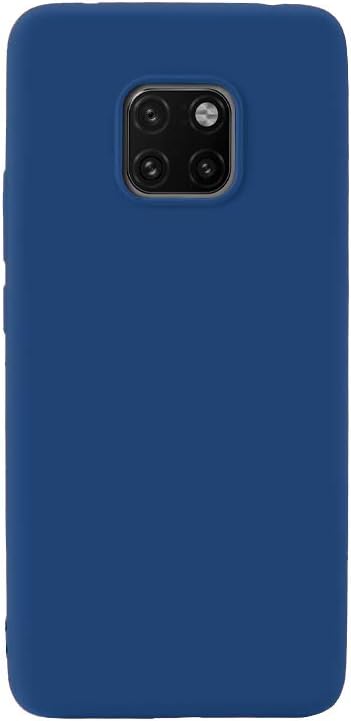 Earworld Mate20 Pro Case Soft Liquid Silicone Rubber Shockproof Slim Protective Cover with Microfiber Cloth Lining for Huawei Mate 20 Pro（Blue