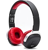 Bluetooth Headphones, Fuleadture Wireless V4.1 NFC Stereo Sport Over-Ear Headphone Headset with Pedometer Earphone, Hands-Free Calling with Mic for iPhone PC All Bluetooth-Enabled Devices - Red