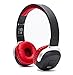 Bluetooth Headphones, Fuleadture Wireless V4.1 NFC Stereo Sport Over-Ear Headphone Headset with Pedometer Earphone, Hands-Free Calling with Mic for iPhone PC All Bluetooth-Enabled Devices - Red