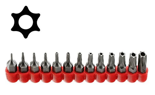 McKay Multifunction 13 Pc, Star 6 Point, Security Tamper Proof, Torx Driver Bit Set- Securely screws onto most Â¼" Screwdrivers Sockets & Power Tool Shanks