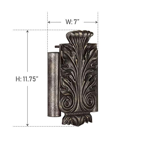 Craftmade CAT-RC Designer Acanthus Leaf Twin Tube Door Chime, Hand Painted Renaissance Crackle (11.75"H x 7"W)