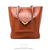 Hunnt Retro Fashion Women's Tote PU Leather Shoulder Bag