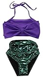 Kid Baby Girl Swimmable Princess Mermaid Tail Swimsuit Bowknot Bikini Set