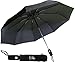 Windproof Travel Umbrellas - Rain Umbrella with Teflon Coating, Compact and Collapsible Umbrella for Easy Travelling