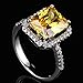 Fashion Women 925 Silver Citrine Ring Wedding Jewelry Gift