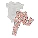 FEITONG 1 Set Baby Girls' Floral Top Shirt + Printed Pants (6-12 Months)