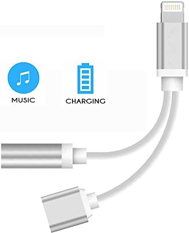 iPhone 7 Adapter, Lightning Charger and Aux cord, Seotic 2 in 1 Lightning Adapter and Charger, Lightning to 3.5mm Aux Headphone Jack Audio Adapter for iPhone 7 7 Plus - Support IOS 10.2 (Silver)