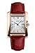 Carrie Hughes Women's Luxury Square Rose Gold Case Quartz Watch Waterproof Leather Watches CH008