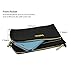 Befen Genuine Saffiano Leather Wristlet Wallet Clutch Women Smartphone Cross Body Wallet with Card slots/Shoulder strap/Wrist Strap - Black
