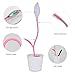 IEGROW Study Desk Lamp for Girls, Flexible USB Touch LED Lamp with 3 Level Dimmer and Plant Pencil Holder （Pink）