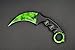 FadeCase Karambit Classic - Emerald - Real CSGO Knife Skin Counter Strike Global Offensive Full Tang Fixed Blade
