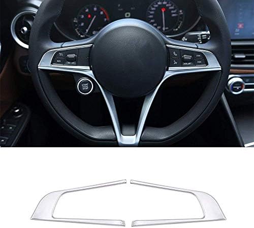 車のインテリアハンドルボタンフレームトリムカバー2個ジュリア16 19オートアクセサリーと