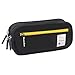 MontoSun Pencil Case Big Capacity Pencil Pen Case Bag Pouch Holder Large Storage Stationery Bag Desk Organizer for Pens Pencils Markers Cosmetic Brush Girls Boys Adults School Office Supplies,Black