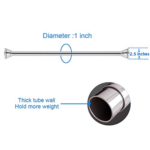 Amazer Shower Curtain Rod, 5490 Inches RustResistant Curtain Rod
