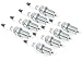 Set of 8 OEM Land Rover NLP100320 Double Platinum Spark Plugs for Discovery 2 and Range Rover P38