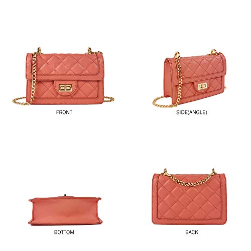 SG SUGU Small Quilted Crossbody Bag, Trendy Designer Shoulder Bag, Phone Wallet Purse for Women