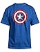Marvel Universe Captain America Shield T-Shirt, Royal, XL