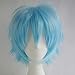 S-noilite Women Men Cosplay Hair Wig Short Straight Anime Party Dress Fluffy Costume Full Wigs Light Blue
