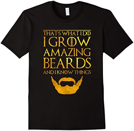 Mens Black Beard T-Shirt for Mens Women Bearded Man Beast Gang Large Black