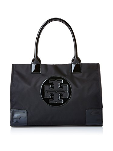 Tory burch ella color-block mini tote (black)