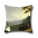 20 X 20 Inches / 50 By 50 Cm Oil Painting James Pierce Barton - Kentucky Landscape - 1832 Pillowcase,twice Sides Is Fit For Office,kids Girls,bar,saloon,study Room,girls