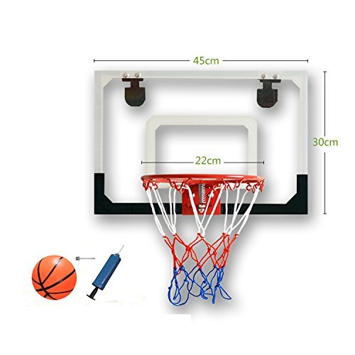 Zinnor Mini Basketball Hoop Shatterproof Backboard Indoor Shooting Goal System Over The Door Ball Portable Sports Set Tool