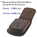 Genuine Leather Pouch Large Size Pocket Watch Holder Dark Brown Color LP03