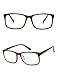 CGID CT12 Blue Light Blocking Glasses, Anti Glare Fatigue Blocking Headaches Eye Strain, Safety Glasses for Computer/Phone, Vintage Rectangle Brown Frame,Transparent Lens