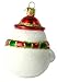 Old World Christmas Round Snowman Glass Blown Ornament