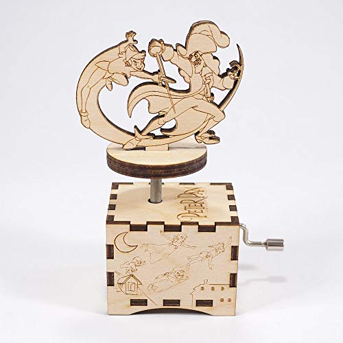 Peter Pan Music Box - You Can Fly! - Laser cut and laser engraved wood music box. Perfect gift, memorabilia or collectible